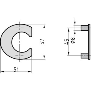 Basi Hausnummer & Buchstaben HN 160 C Stahl Anthrazit