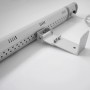 VASNER SlimLine X20 Infrarot-Heizstrahler Silber mit Wandhalterung.
