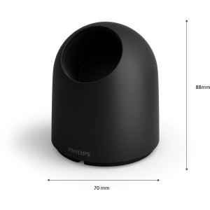 Schwarzer Philips Hue Secure Standfuß (88x70mm) für Kameraüberwachung.