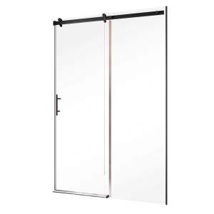 Schulte Schiebetür Alexa Style 2.0, Mattschwarz, 200x120 cm, für barrierefreie Dusche.