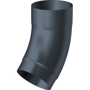 Fallrohrbogen NW 60/40° in Anthrazit aus Aluminium für die Metall-Dachrinne.
