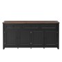 okwish Sideboard mit Stauraum Wohnzimmer 160x35x76cm Schwarz
