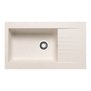 Pyramis Einbauspüle Siroko aus Verbundwerkstoff 86 cm x 50 cm Beige