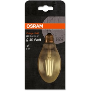 Osram LED-Leuchtmittel E27, 4W, extra warmes Licht, Vintage-Look. Ideal für Wohnräume.
