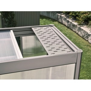 Biohort Belüftung Automatisch für Florentina Gewächshaus, silber-schwarz, Detailansicht.