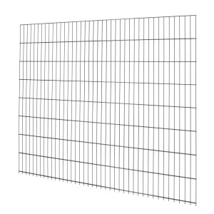 Doppelstabmattenzaun, 163x201 cm, Anthrazit, Metallzaun für Garten- und Grundstücksbegrenzung.