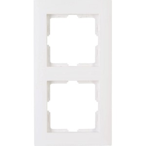 Kopp Abdeckrahmen 2-fach Athenis reinweiß für Schalter und Steckdosen.