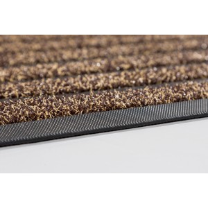 Braune Astra Türmatte Scraper Line (45x75 cm) mit Rillenstruktur zur Schmutzaufnahme.