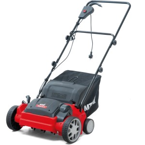 MTD Elektro-Vertikutierer Optima 30 VE, 1200 W, rot/schwarz mit Fangkorb.