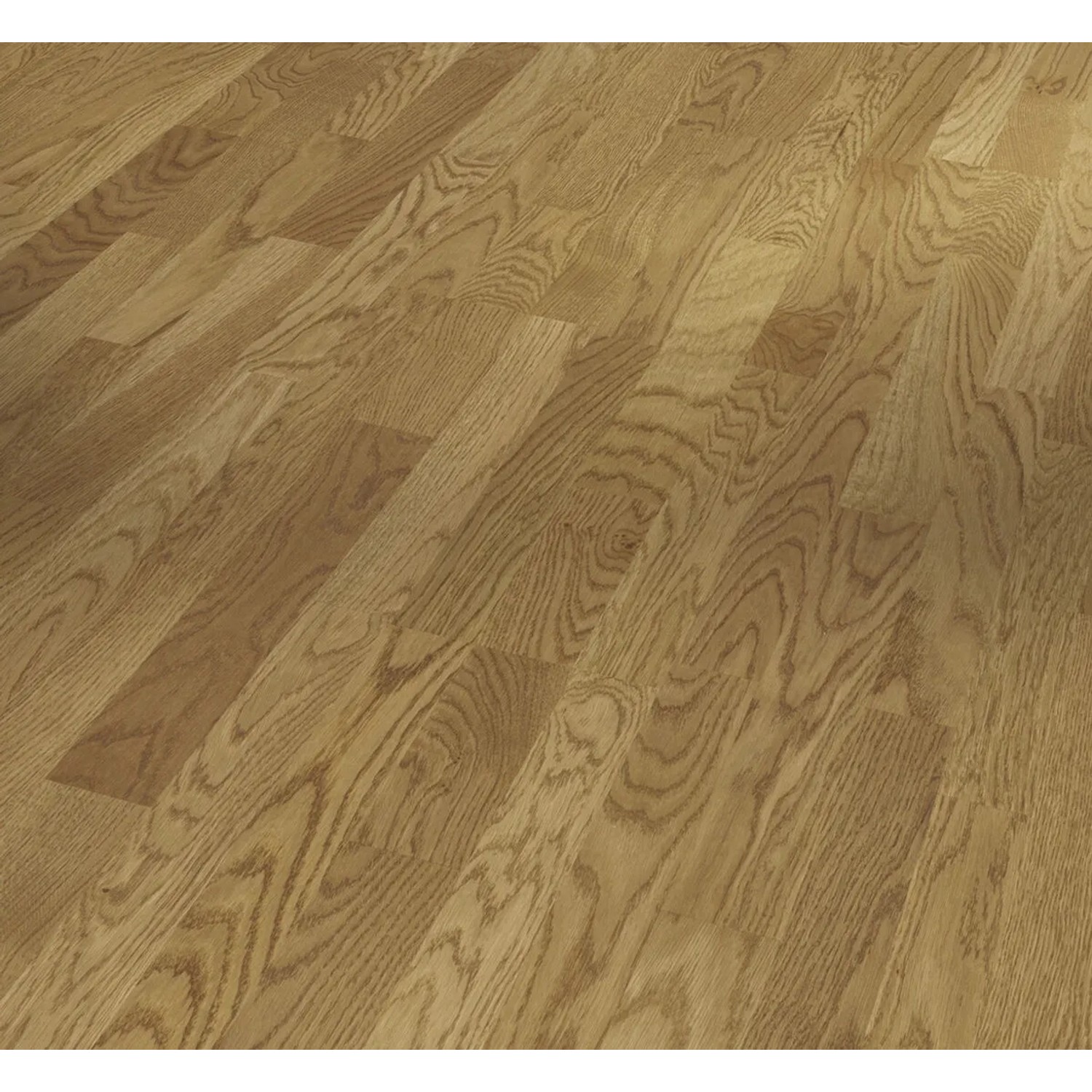 Parador Parkett Eiche Malbec Natur, 3-Stab Schiffsboden mit matter Lackierung.