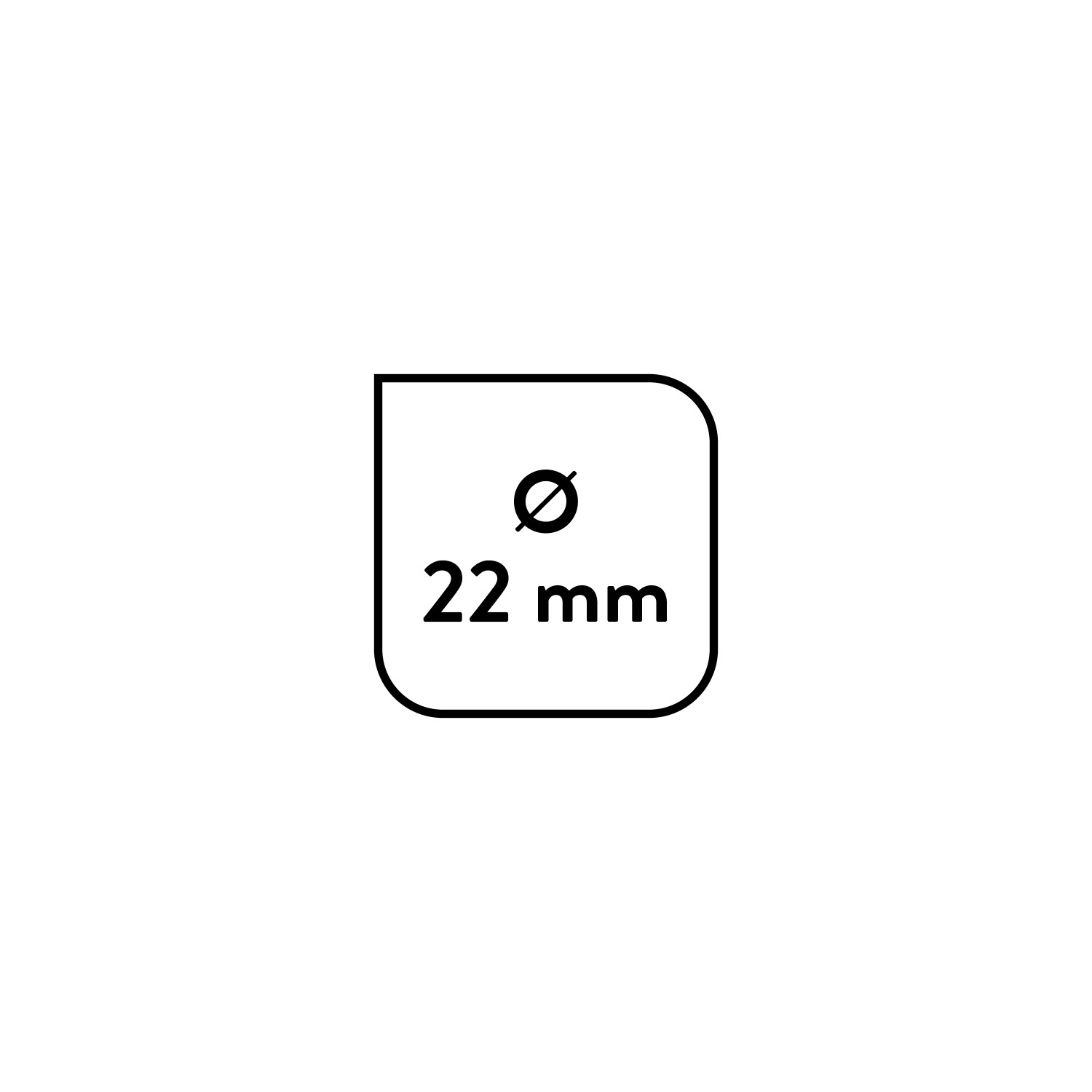 Symbol für Brausehalter: Duschstange Ø 22 mm.