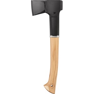 Fiskars Universalaxt Norden N12 mit Hickory-Holzgriff und Stahlklinge.