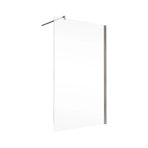 Schulte Walk-In Dusche Toura, 90x200 cm, mit Chromprofil und Stabilisationsbügel.