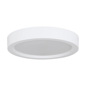 Weiße Eglo LED-Deckenleuchte Idun-E, 21 cm Durchmesser. Runde Deckenlampe aus Kunststoff.