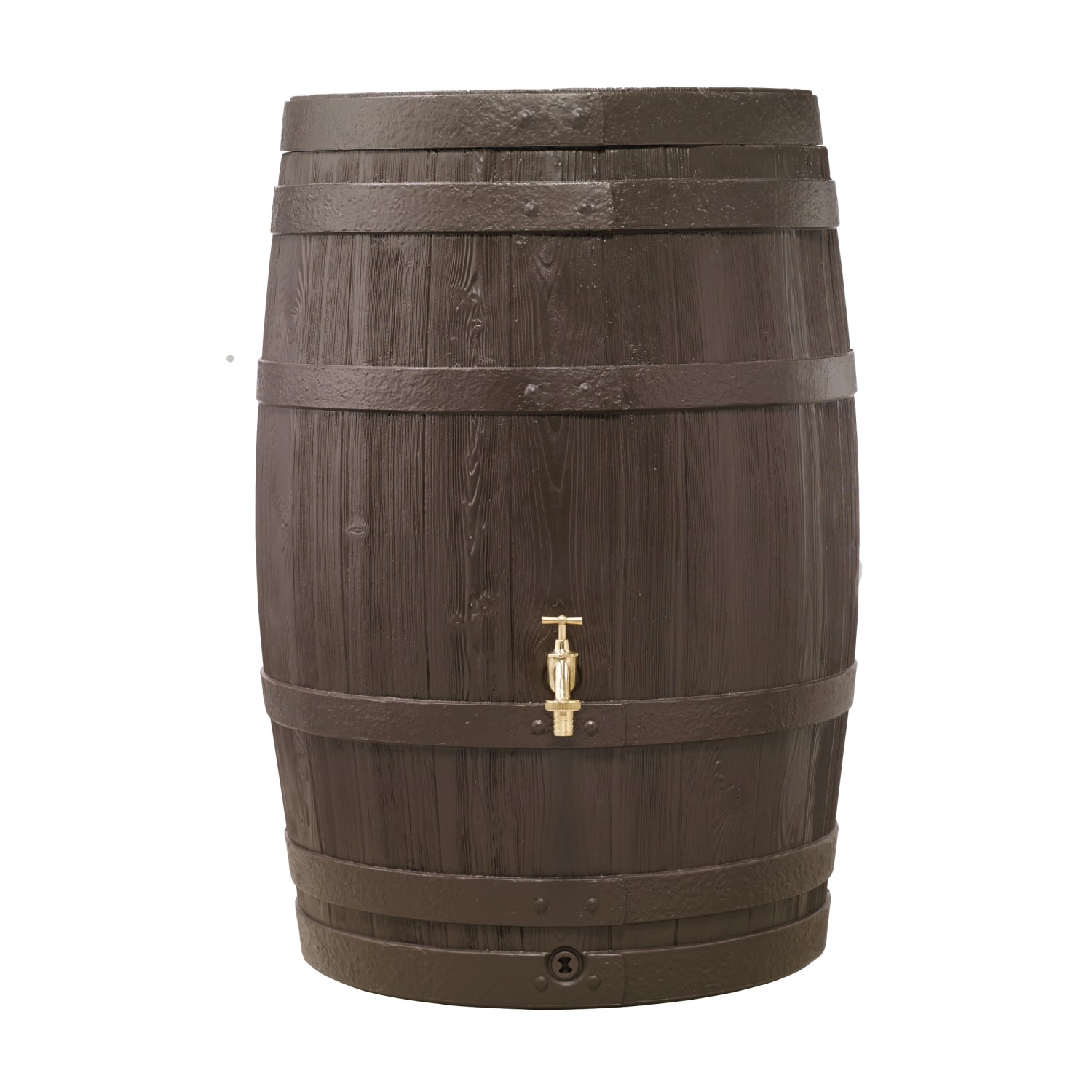 Garantia Regentonne Barrica, 260 l, dunkelbraun, in Holzfassoptik mit Auslaufhahn.