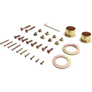 Montage-Set für Sonnenliege Greenville, 33-teilig, mit Schrauben, Muttern, Unterlegscheiben und Inbusschlüssel.