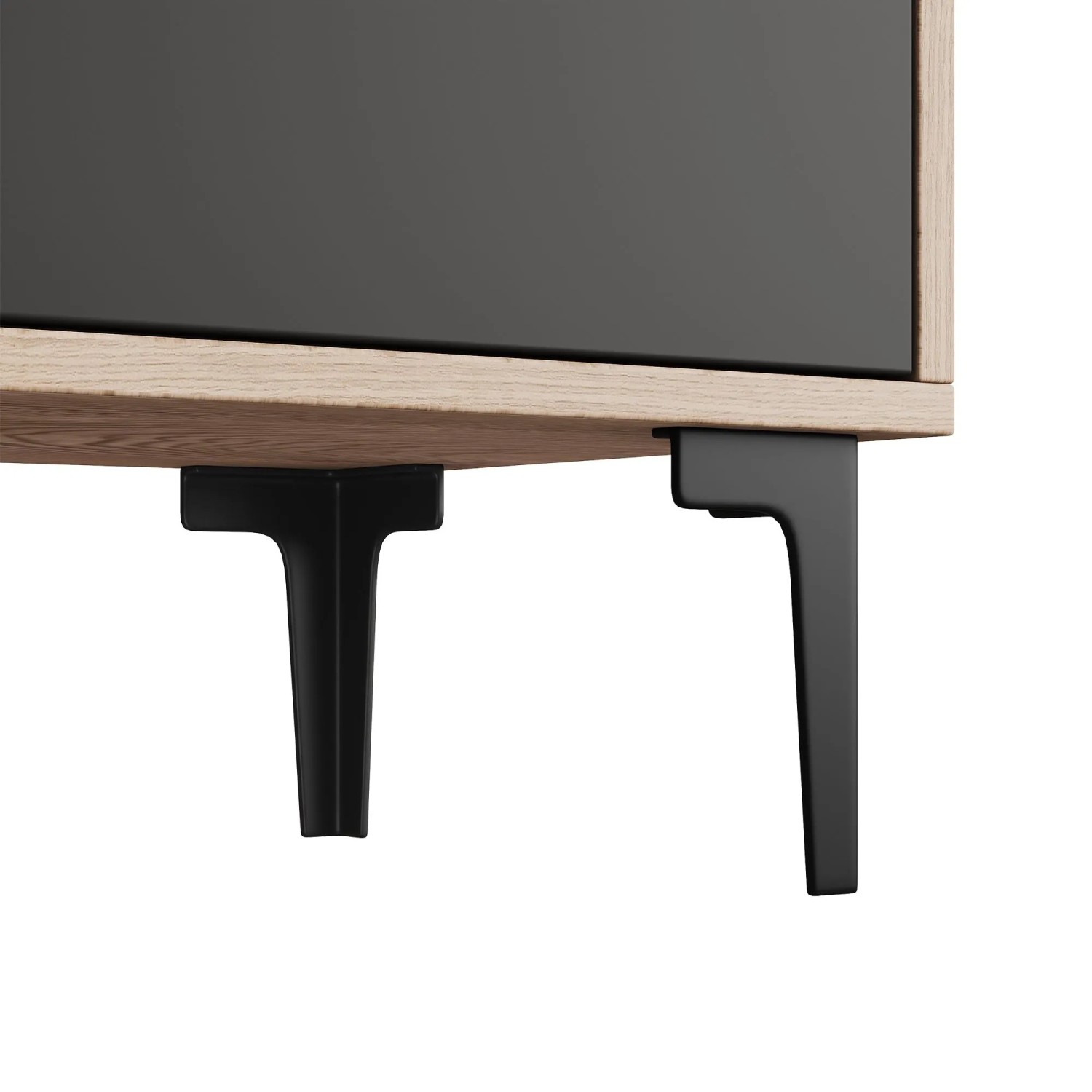 okwish TV Schrank mit Stauraum Fächern Wohnzimmer 180x35x49cm Natur_10