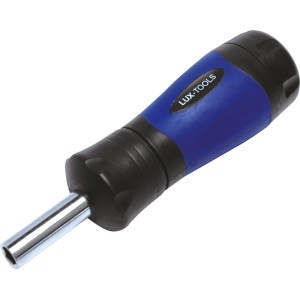 LUX Schraubendreher mit Bitaufnahme, 6-teilig, blau-schwarz, für verschiedene Schraubarbeiten.