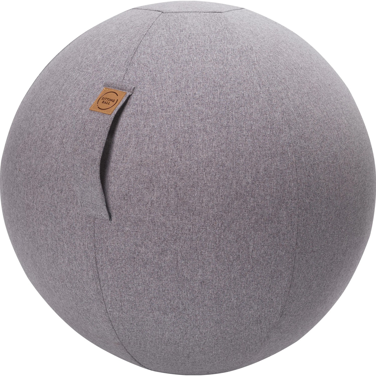 Grauer Sitting Ball Hocker Felt 150 l, ideal zum Sitzen und Entspannen. Mit praktischer Seitentasche.