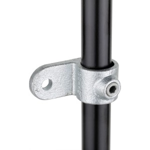 Silberner Befestigungsring verzinkt (Ø 2,7 cm) für Stahlrohr-Möbelbau.