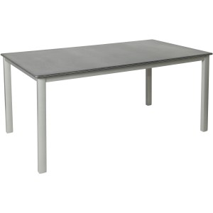 Acamp Acaplan Loft Gartentisch, 160x90 cm, Platin-Schiefer Optik, Teil des Gartenmöbel-Sets.
