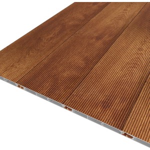 Terrassendiele DreamDeck Alu Ipe-Braun, Aluminium, geriffelte Oberfläche.