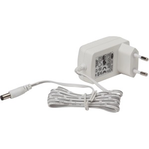 Weißes Netzteil für LED-Tischlampe Venedig, 3,3W, mit Eurostecker und Kabel.