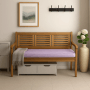 Lila Gartenbank Kissen 110x50cm für 2-Sitzer Bänke. Bequeme Sitzauflage für Outdoor.