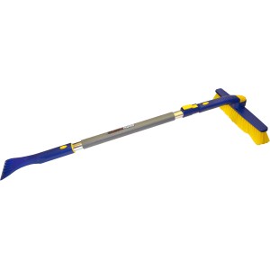 SONNECK SNOWMASTER SUV Eiskratzer mit Teleskopstiel und drehbarem Besen.