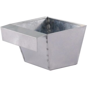 Silberner Zink-Blumenkasten (15x10,5x9 cm) zum Einhängen in Paletten für den Palettenbau.