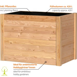 Dobar Hochbeet Douglasie 2.0 Gr. XL 106 x 65,5 x 76 cm Naturfarbig FSC®