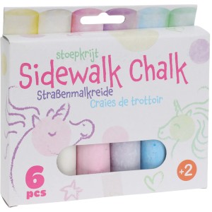 Straßenmalkreide 6 Stück Bunt