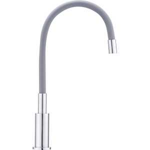 baliv Küchenarmatur KI-1821, Chrom-Grau, mit flexiblem Auslauf.