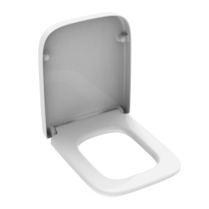 Weißer Schütte WC-Sitz E-Form Pro 4 Duroplast mit Absenkautomatik.