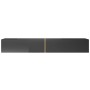 Selsey TV-Hängeboard Bisira 200 cm Schwarz mit Goldenem Einsatz_2