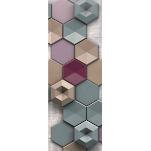Komar Fototapete Vlies Hexagon  100 x 280 cm