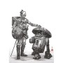 Komar Wandbild Star Wars Samurai Droids, Schwarz-Weiß, 50x70cm. Dekoratives Bild für Star Wars Fans.