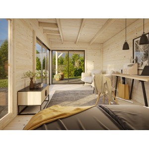 Palmako Gartenhaus Andrea Slide Plus Grau Tauchgrundiert 898 cm x 300 cm FSC®