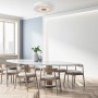 Moderne, dimmbare LED-Deckenleuchte Boise, 51 cm Durchmesser, von Näve. Weißes Design mit Farbwechsel.