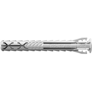 Fischer Spreizdübel SX Plus, 10x80 mm, 25 Stück, geeignet für sichere Befestigungen in Vollbaustoffen.
