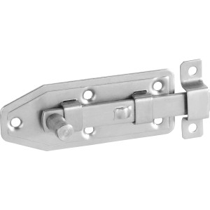 Fensterriegel aus Edelstahl, 80x30mm, zur zusätzlichen Sicherung von Fenstern und Türen.