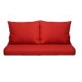 Rotes Setgarden Bankkissen-Set für 2-Sitzer Gartenbank, bestehend aus Sitz- und Rückenkissen.