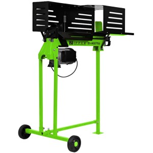 Zipper Holzspalter HS7TU: Horizontaler Holzspalter mit Untergestell und Rädern für Kaminholz.