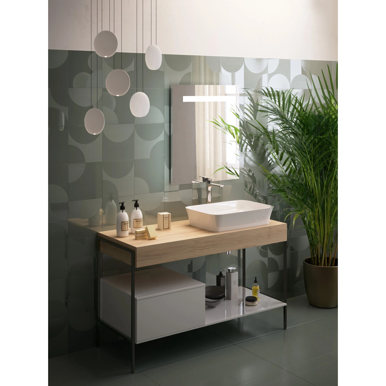 Ideal Standard Connect Air Waschtischarmatur mit verlängertem Sockel in Chrom.