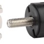 Mydeco Gardinenstangen-Endstück Match Weiß, Ø 2 cm, Detailansicht.
