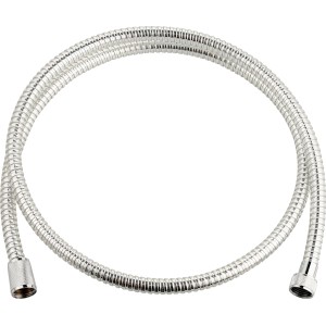 Silberner Brauseschlauch (150 cm) für Handbrausen, flexibel und langlebig.