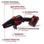 Einhell Akku-Kettensäge GE-PS 18/15 Li BL Kit mit Akku. Kompakte Akku-Säge für Gartenarbeiten.