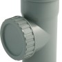 Marley HT-Reinigungsrohr DN 50 aus grauem Kunststoff für Abwasserleitungen.