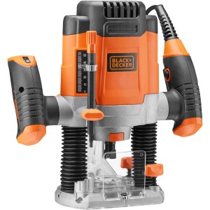 Black+Decker Oberfräse KW1200E für präzise Fräsarbeiten. Leistungsstark, mit Zubehör.