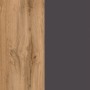 Held Möbel Küchenzeile Turin, 360 cm, Graphit und Wotaneiche Dekor, Detailansicht der Fronten.